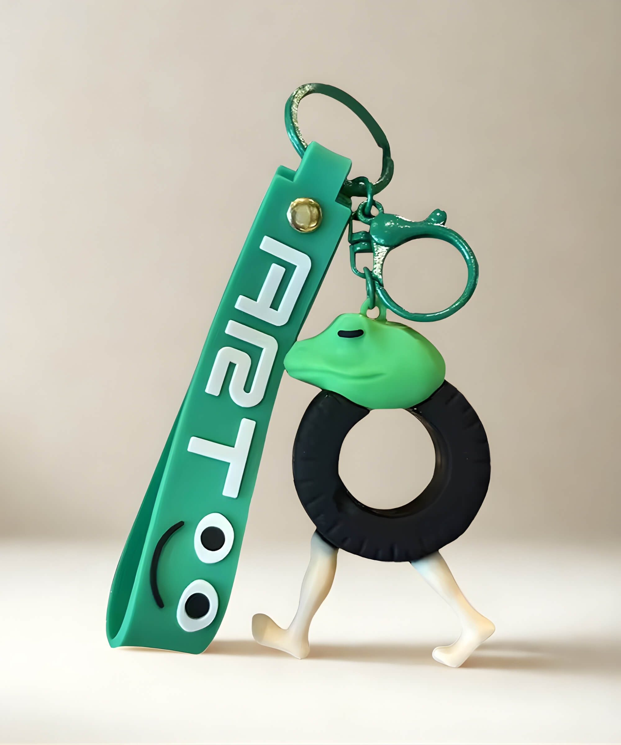 Italian brainrot keychain Boneca Ambalabu funny ring character meme bag charm